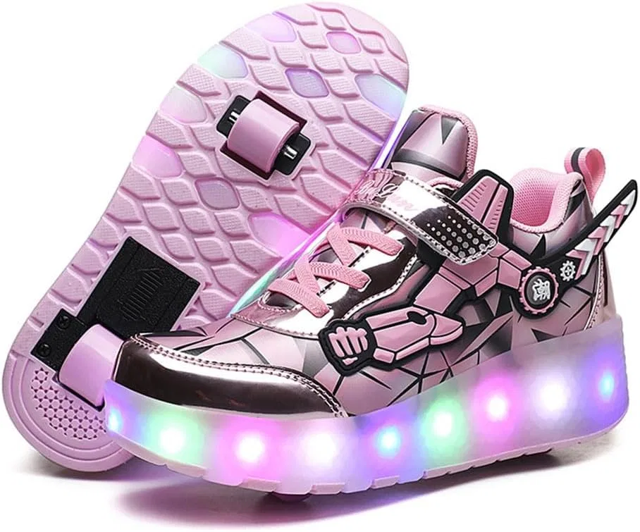 Детские роликовые кроссовки с выдвижными колесами ZYANLING, Rose Pink
