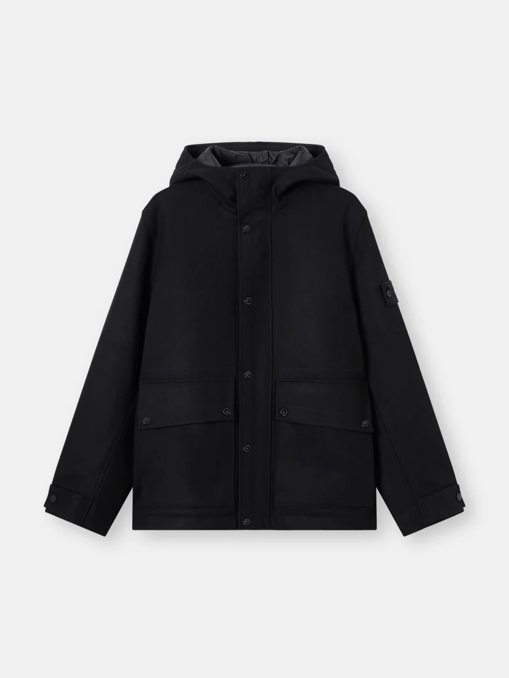 Мужская парка Stone Island Padded Short With Anti-drop, черный — фото 2