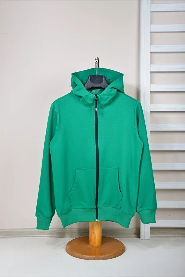 Детский кардиган на молнии с капюшоном Kidspitircik, Green