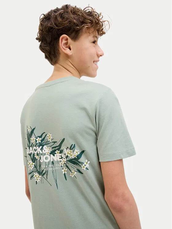 Футболка regular fit Hawaii Jack & Jones Junior, зеленый — фото 4