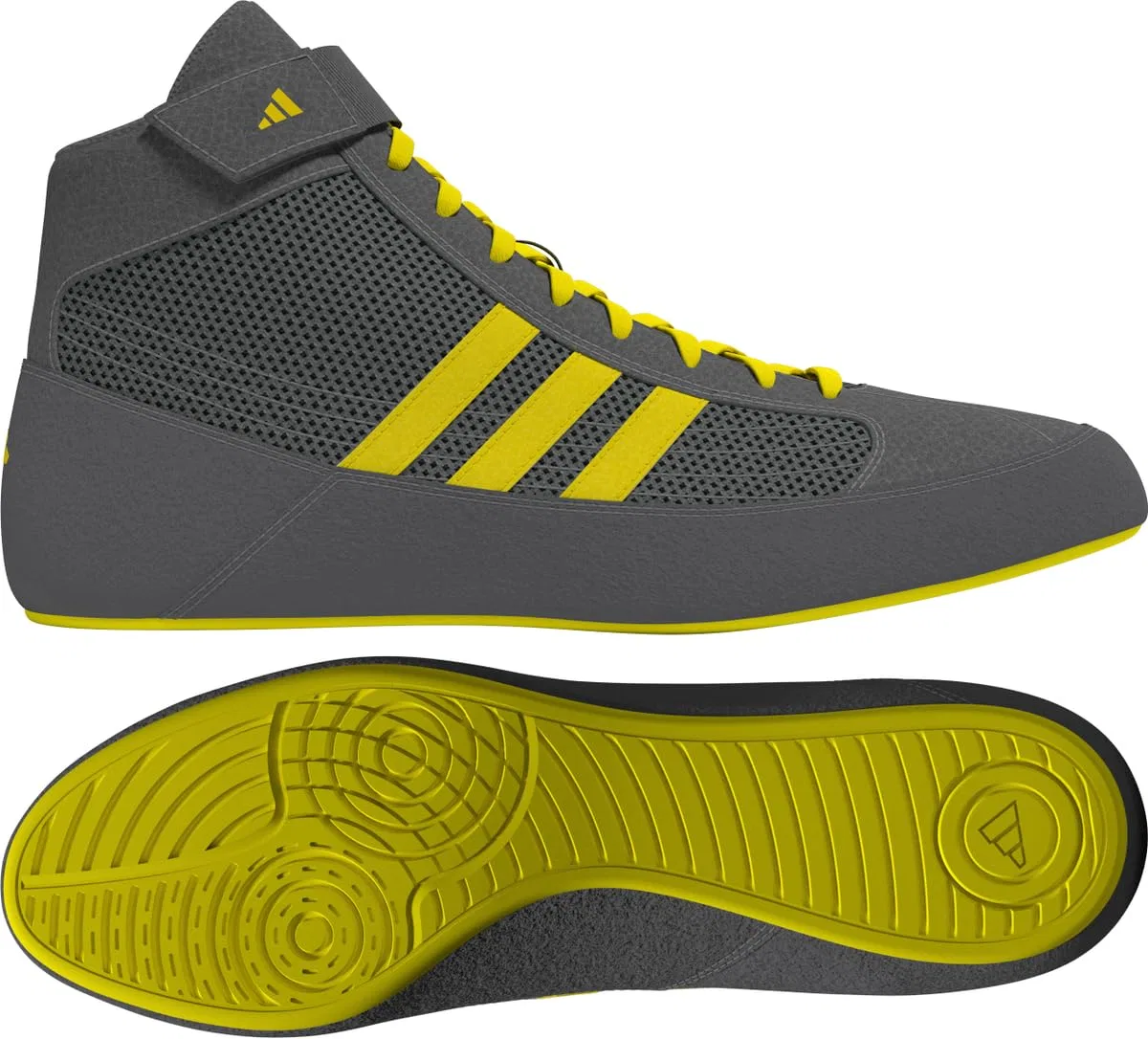 Детские боксерские кроссовки для мальчиков с сетчатым верхом Hvc Adidas, Grey And Yellow