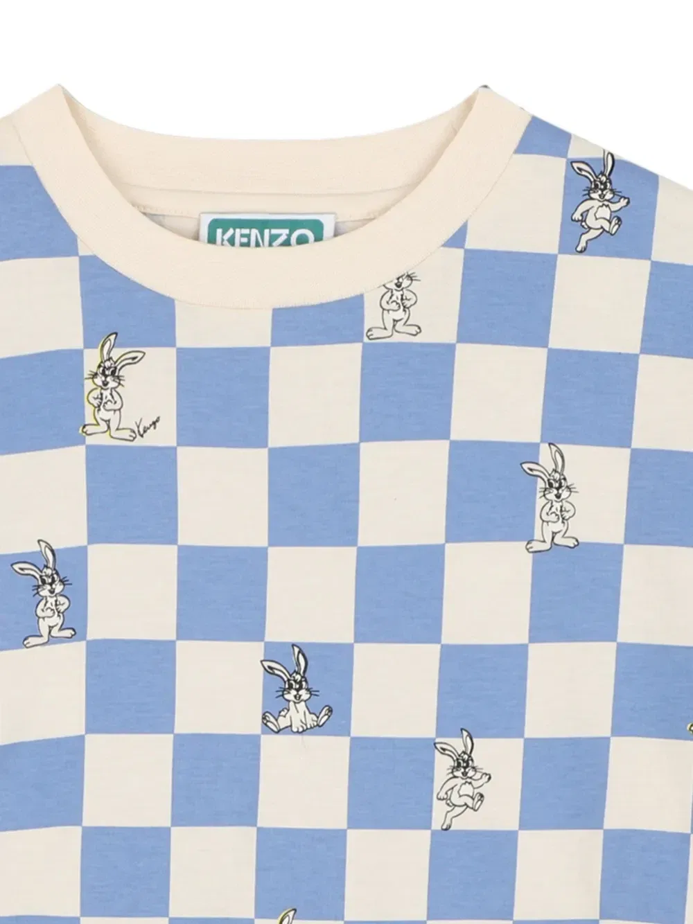 Футболка в клетку Kenzo Kids, синий — фото 3