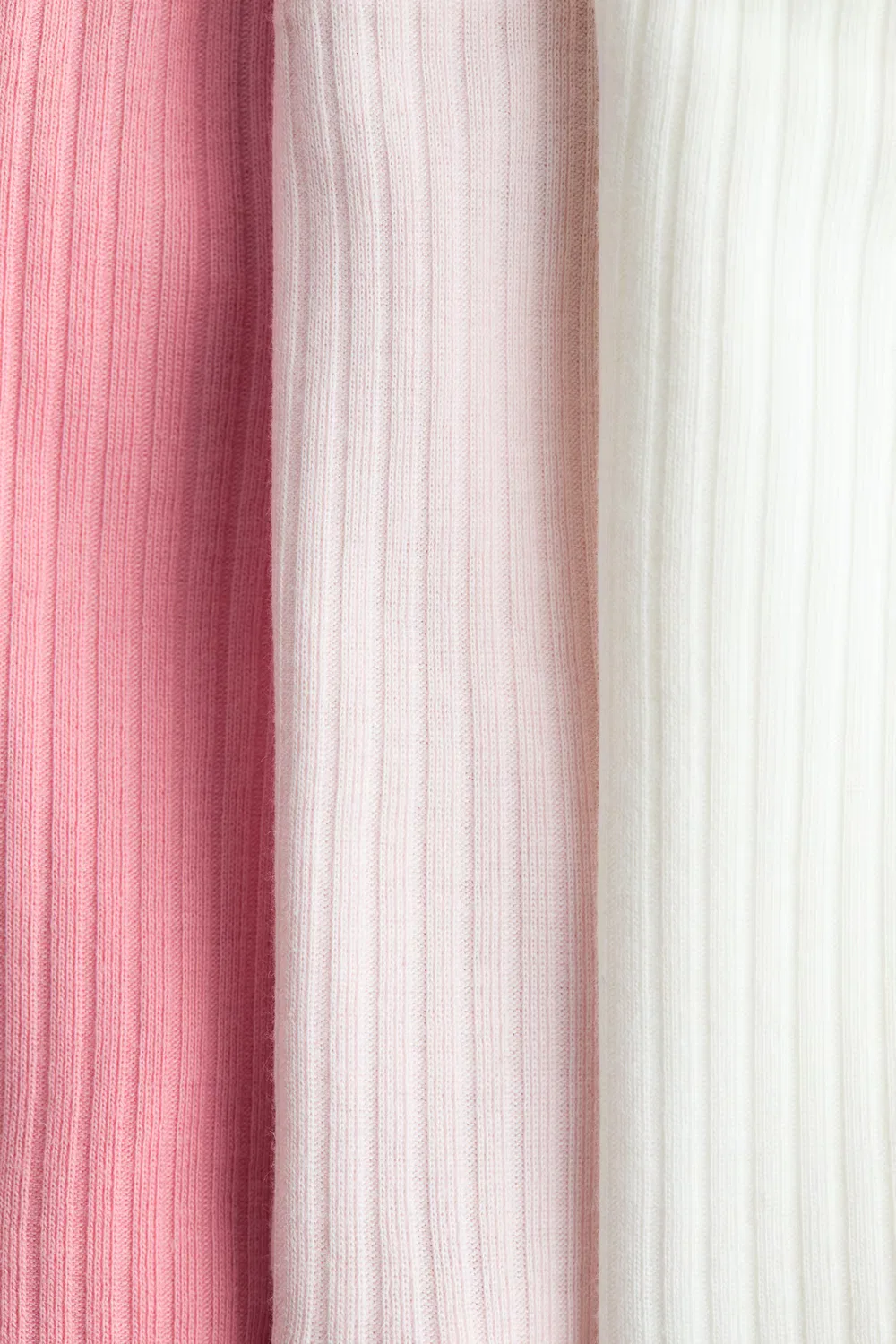Комплект из 3 ребристых велосипедных шорт H&M, Rosa/Weiß — фото 2