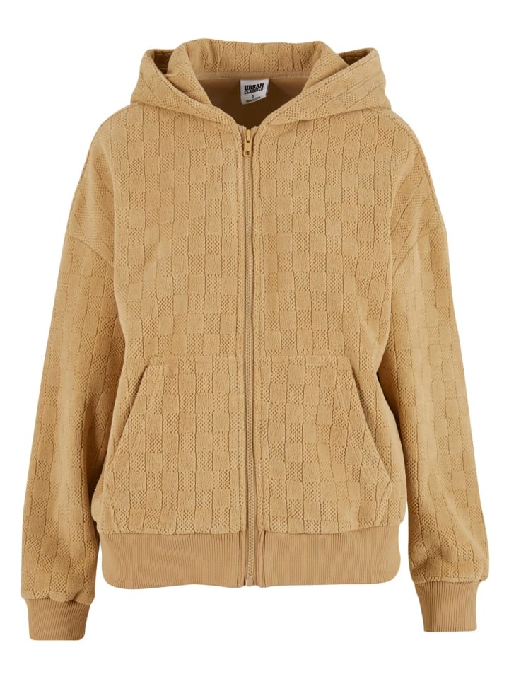 

Толстовка Urban Classics Zip-Kapuzenpullover, цвет unionbeige