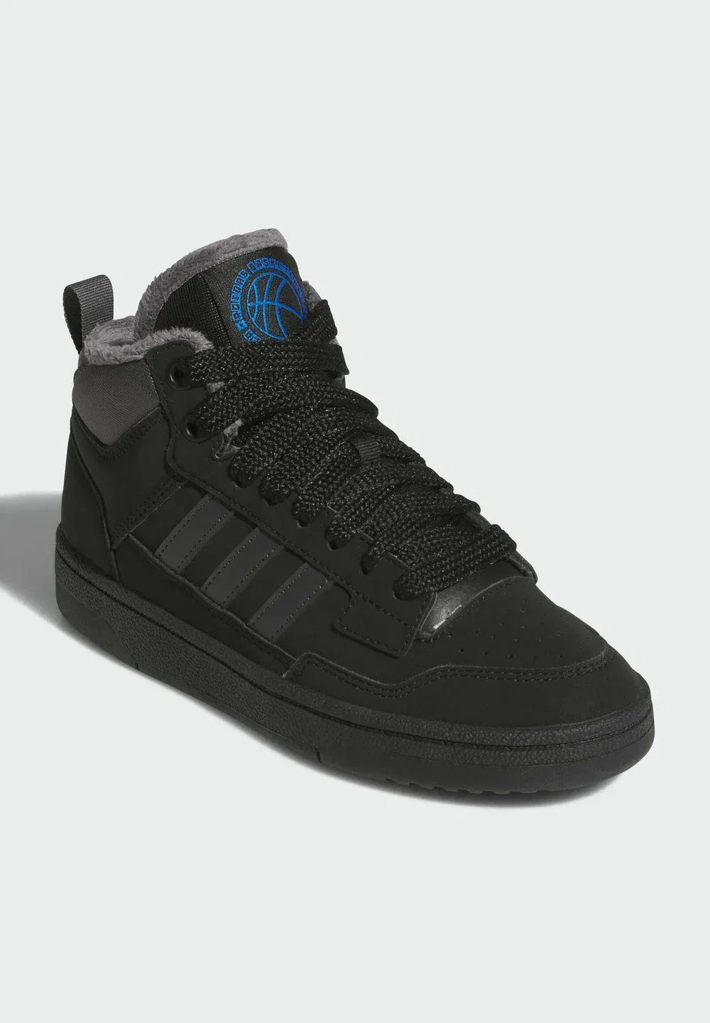Кроссовки Rapid Court средней высоты для зимы, унисекс - тренировочные кроссовки Adidas Performance, Core Black Grey Six Bright Royal — фото 2