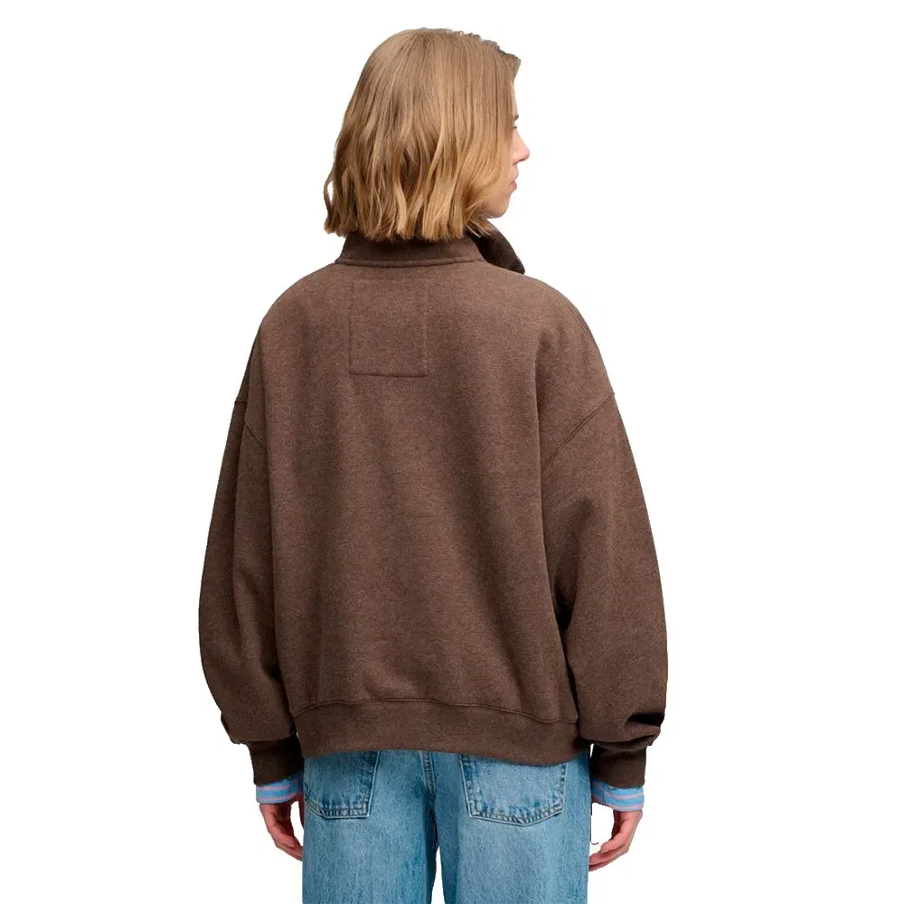 Женский свитшот с полузастежкой-молнией Country Club Superdry, Brown — фото 2