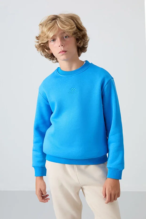 Детские свитшот для мальчиков с длинным рукавом Saks cotton thick fleece soft textured standard fit embroidered boys' sweatshirt Tommy Life, Saks