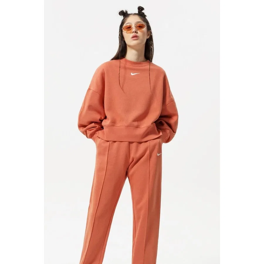 Спортивные штаны свободного кроя с принтом Swoosh, Nike, Оранжевый — фото 4