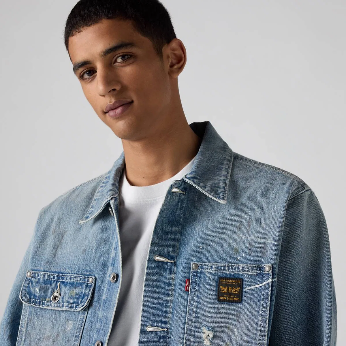Джинсовая куртка-тракер Sunrise Levi's, Diving Ducks Distressed - Medium Wash — фото 2