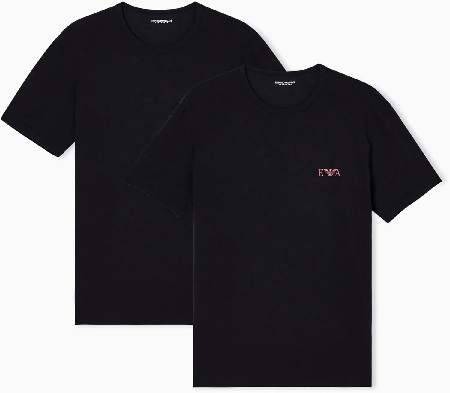 Мужская футболка с монограммой Emporio Armani, Black/Black