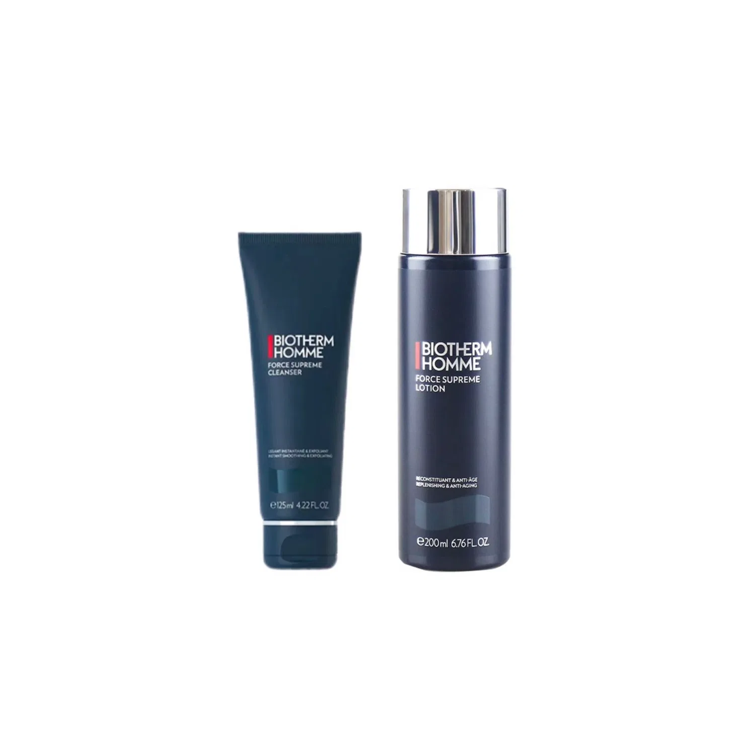 Мужской набор для ухода за кожей с очищающим бальзамом и тонером, BIOTHERM Blue Diamond, 125 мл + 200 мл, Blue