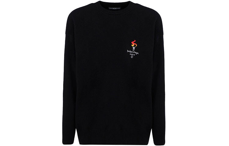 

Толстовка Balenciaga Paris Crewneck, черный