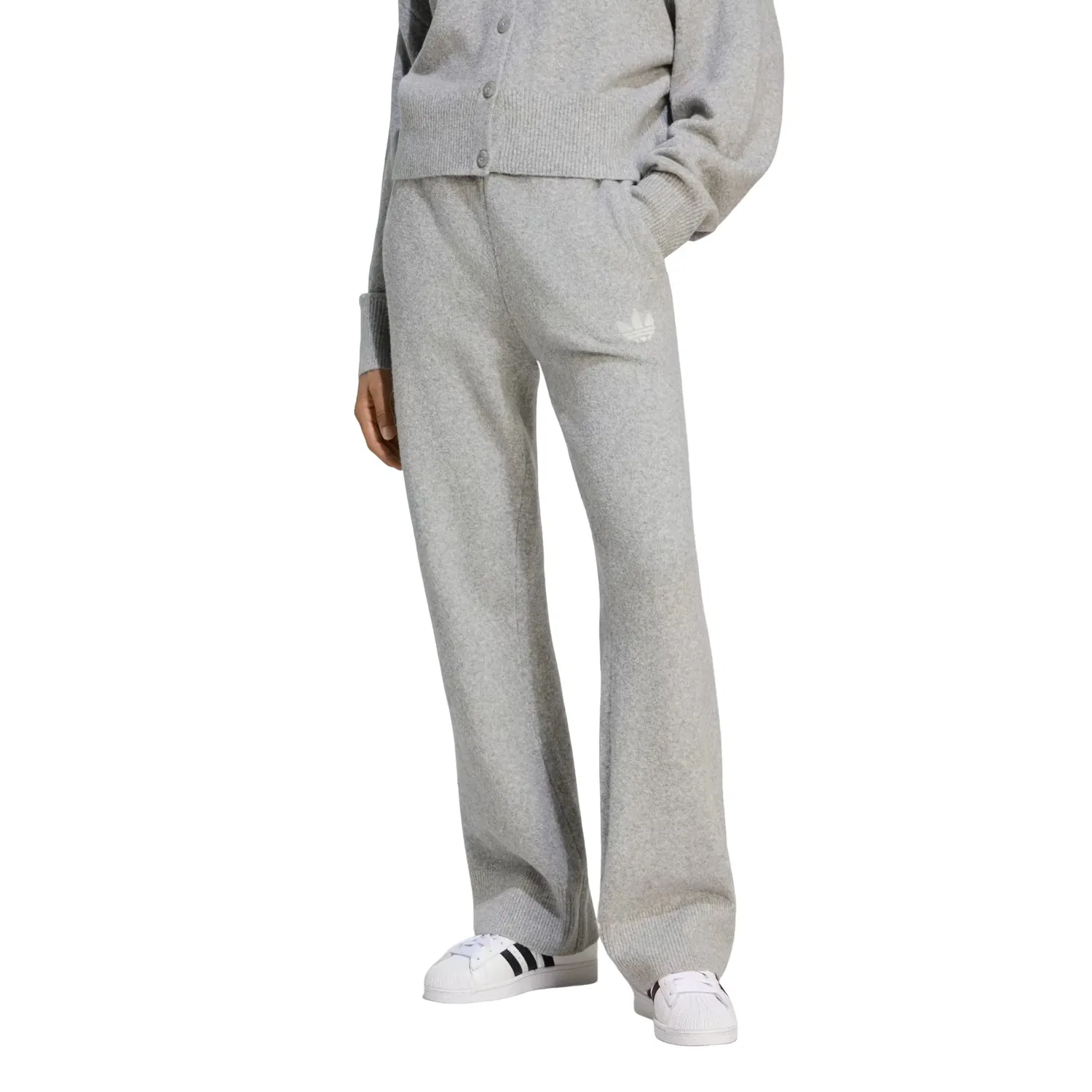 Женские брюки Essentials Knit Pant Asia Sizing 'Medium Grey Heather' adidas, Medium Grey Heather — фото 3