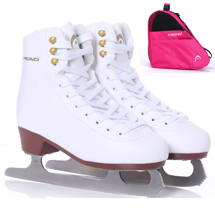 

HEAD Детские коньки Abay для начинающих, белые, с сумкой для коньков pink, размер 38