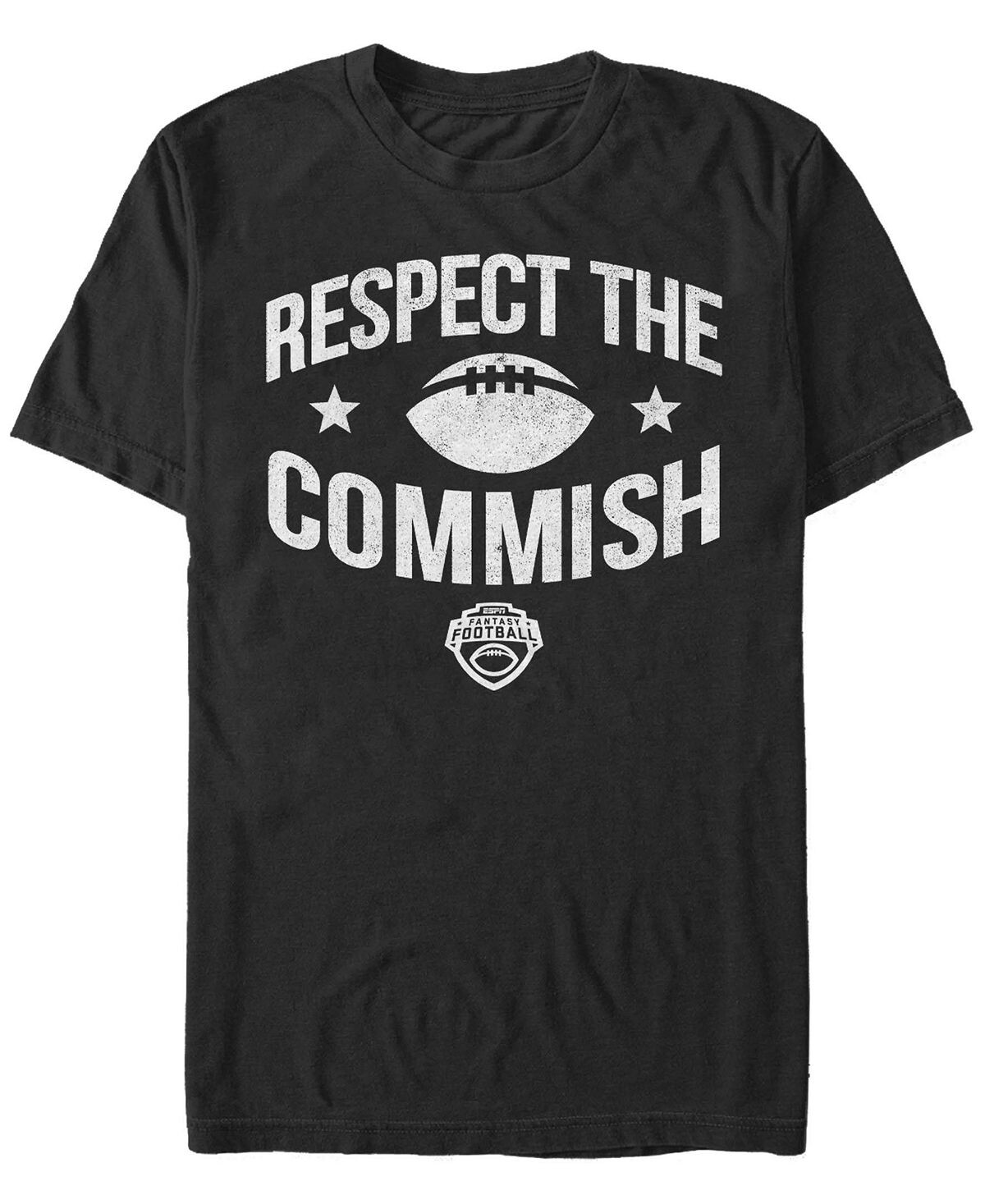 

Мужская футболка respect the commish с круглым вырезом и короткими рукавами Fifth Sun, черный