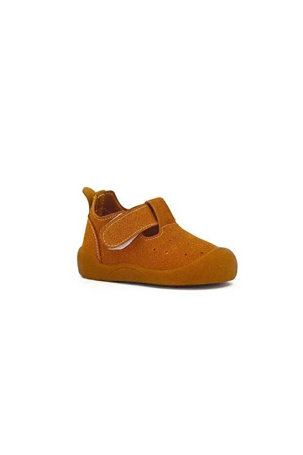 Детские ботинки для малышей с ортопедической стелькой Bellamor mini steps flexible sole unisex baby first step shoes Zaby, Brown — фото 3