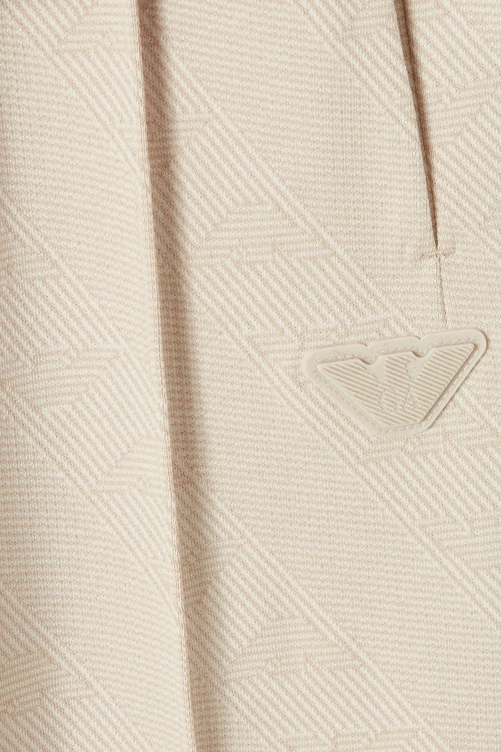 Штаны из джерси с жаккардовым логотипом Emporio Armani, нейтральный — фото 4