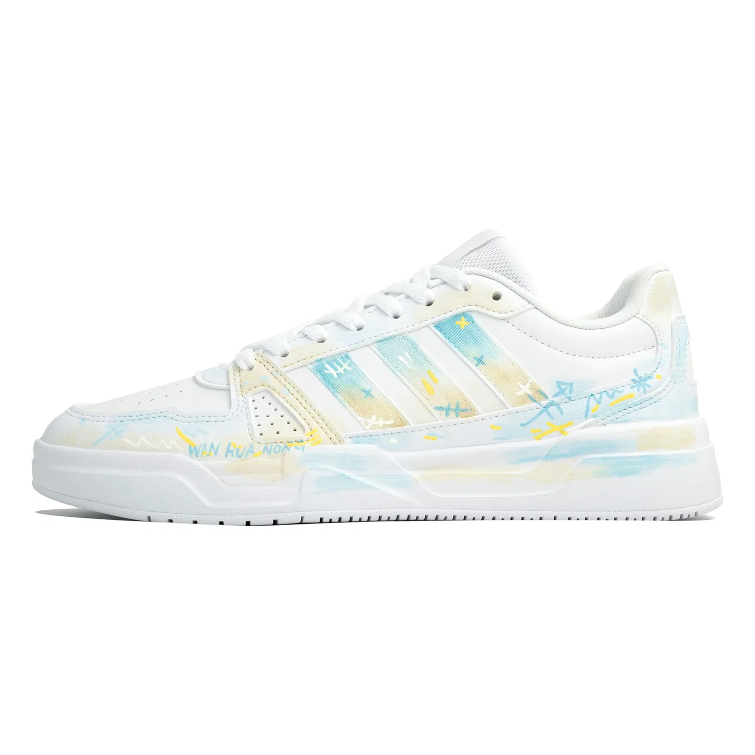 Детские кроссовки для скейтбординга с низким верхом Adidas, White — фото 3