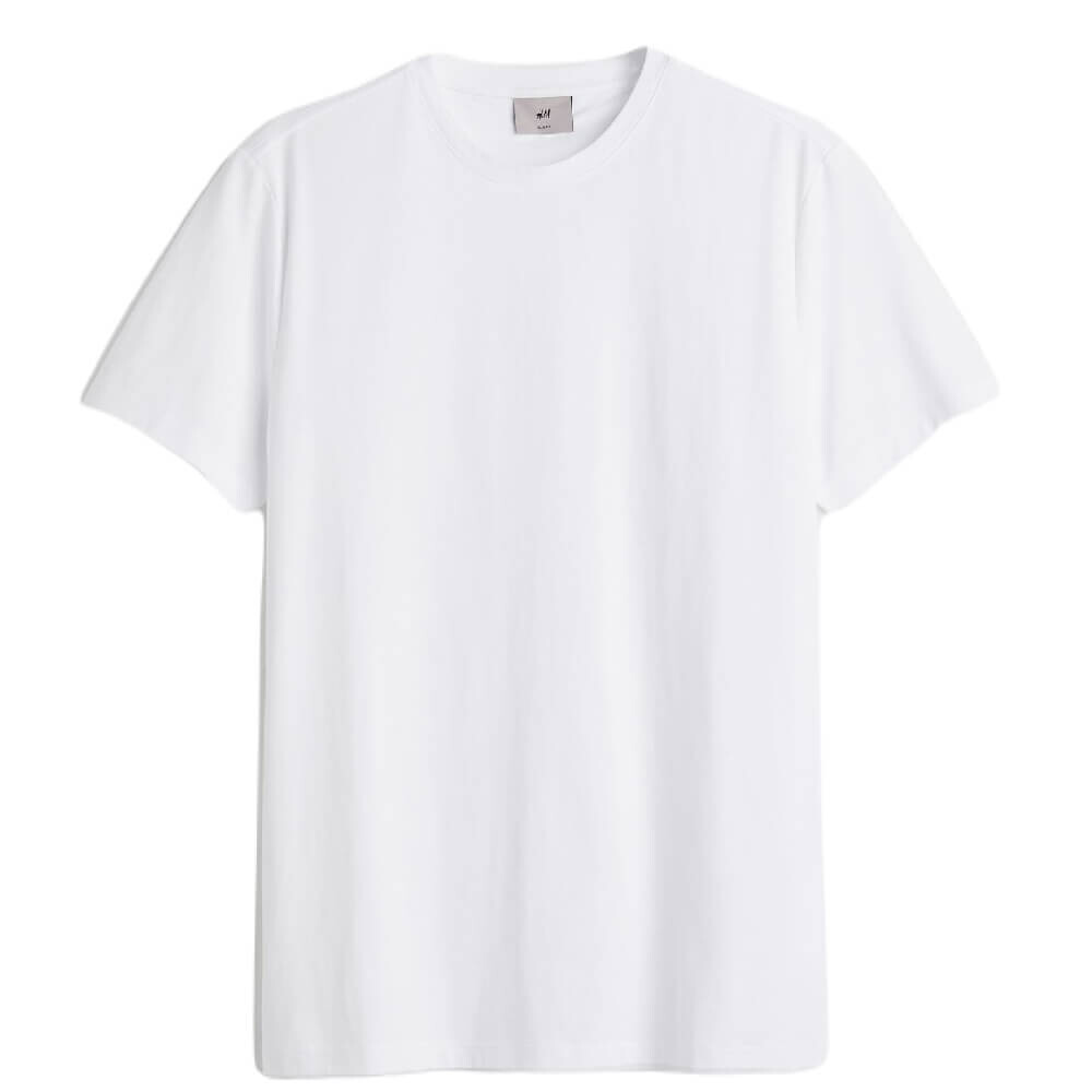 

Футболка H&M Slim Fit Pima Cotton, белый