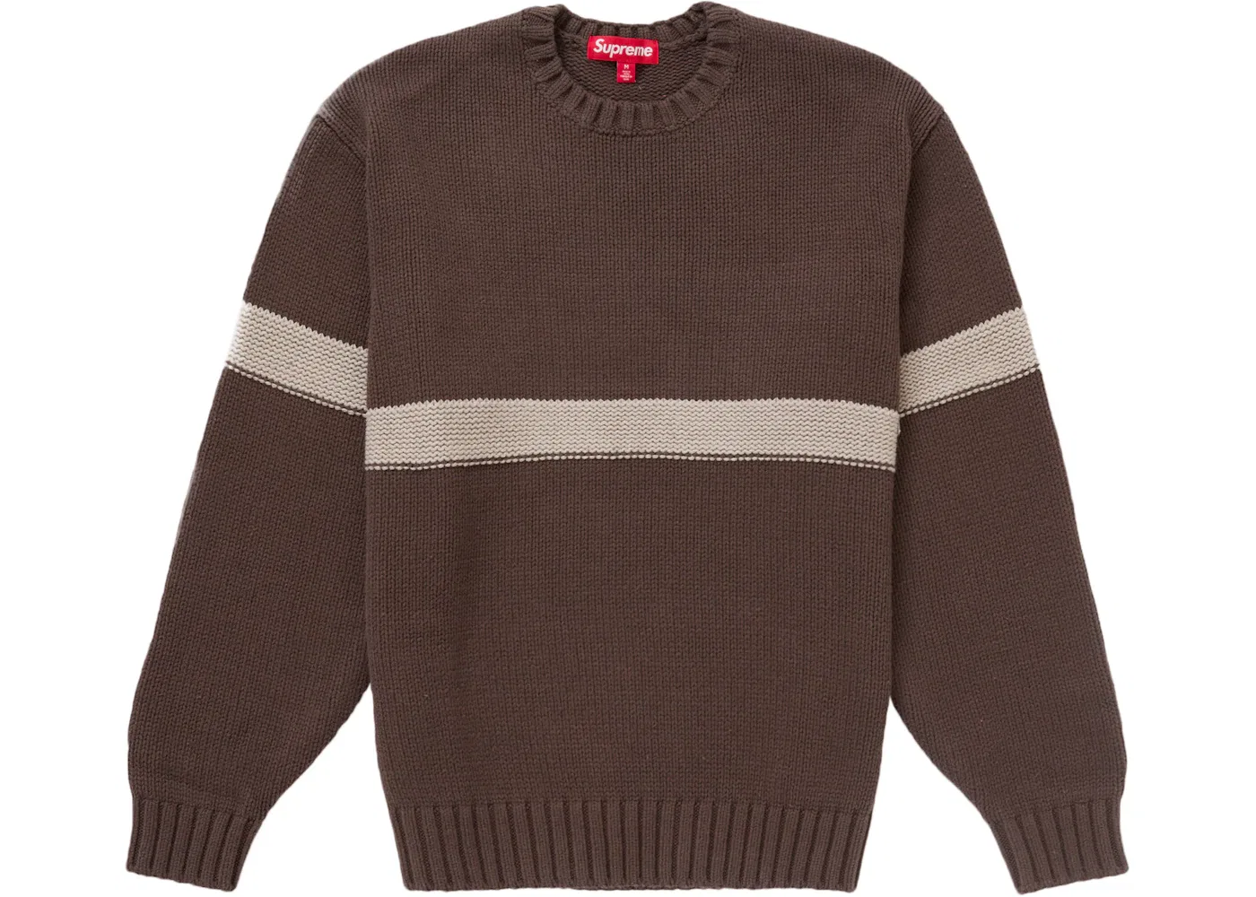 Мужской свитер с аппликацией Supreme Brown