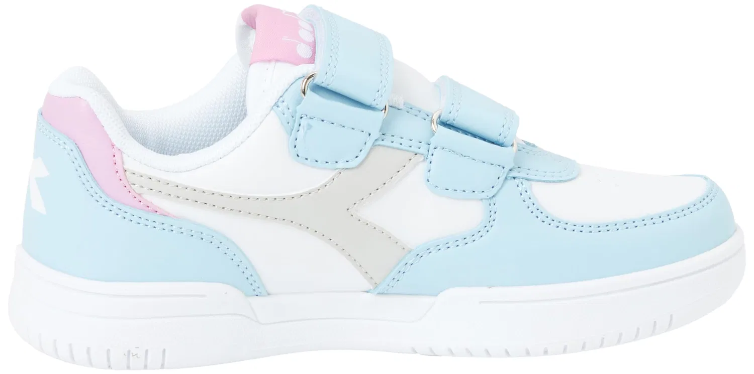 Детские кроссовки для мальчиков с липучкой Raptor Low Ps Diadora, Cool Blue Dawn Blue — фото 4