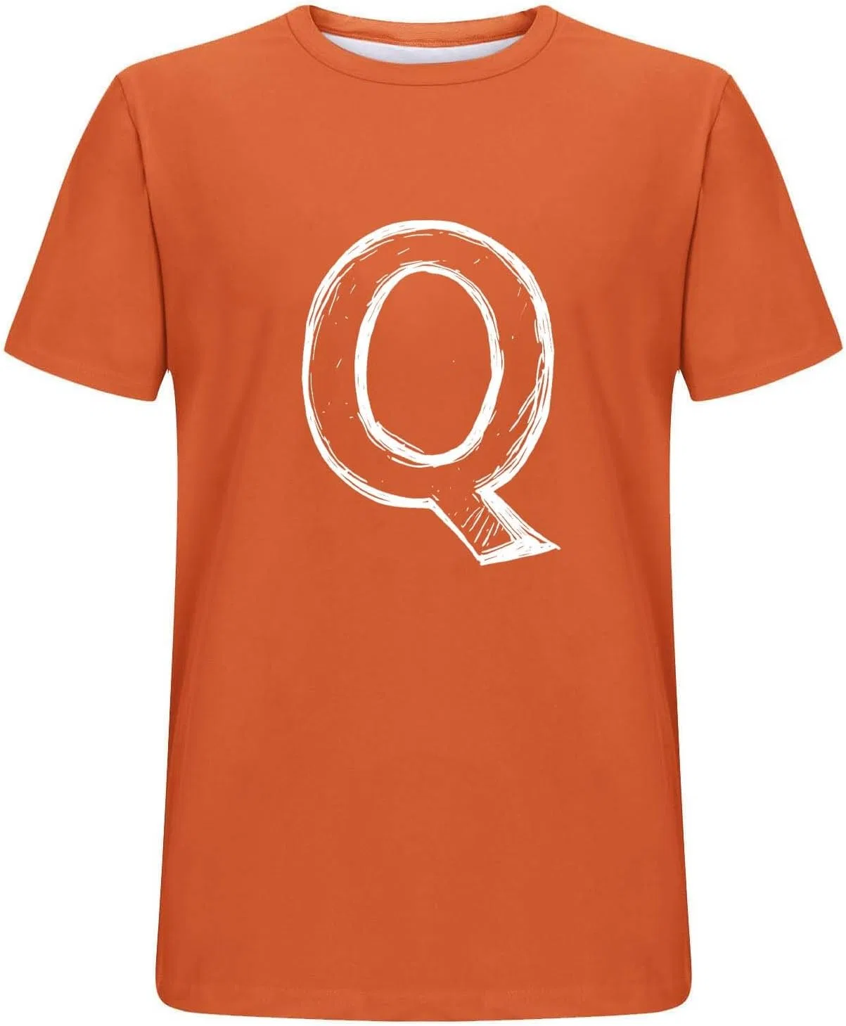 Футболка с буквой Q Varsity, Orange — фото 4