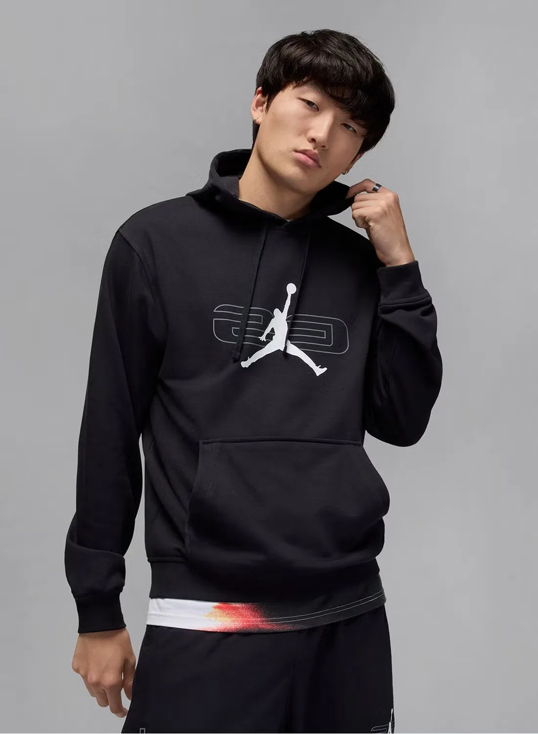 Худи с мягким флисом Brooklyn Jordan, черный