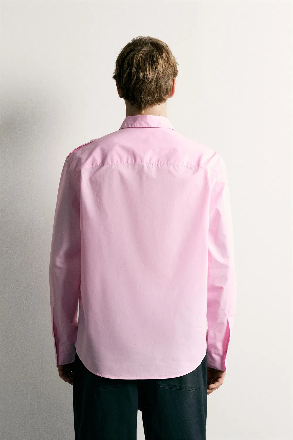 Рубашка свободного кроя с лямками. ZARA, Pink — фото 3