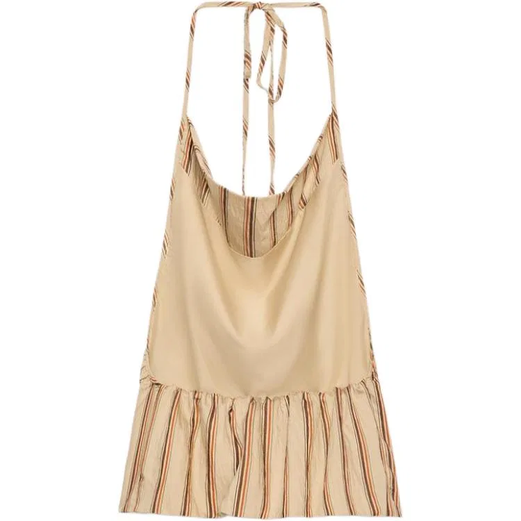 Женская майка на бретелях ZARA, Beige Brown — фото 3