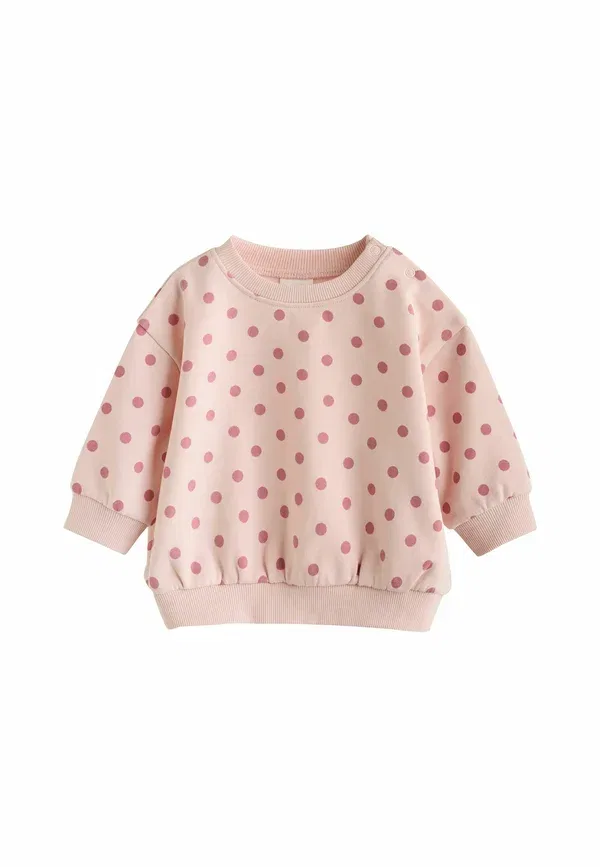 Комплект из свитшота и леггинсов с горошек Next Chocolate brown and pink spot, розовый/коричневый/шоколадный — фото 4