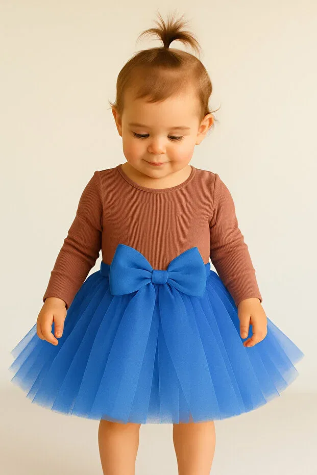 Детская юбка для девочек из фатина Nsmlife, Saks Blue