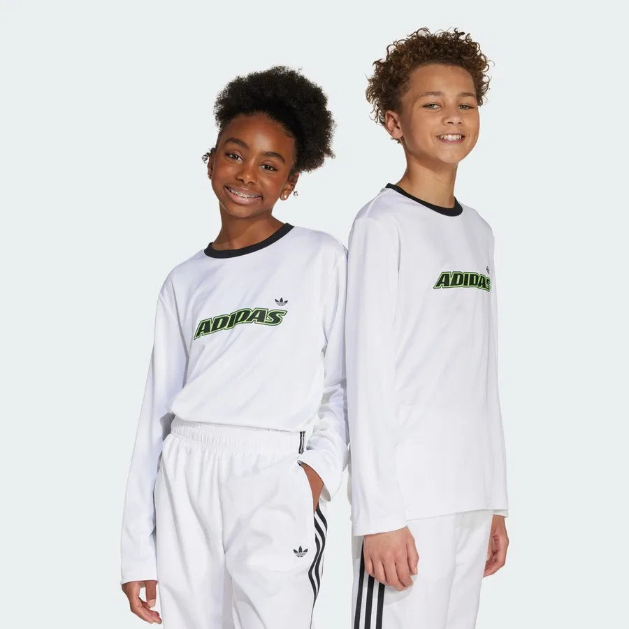 Лонгслив с принтом Originals JV8662 adidas, Бело-черный
