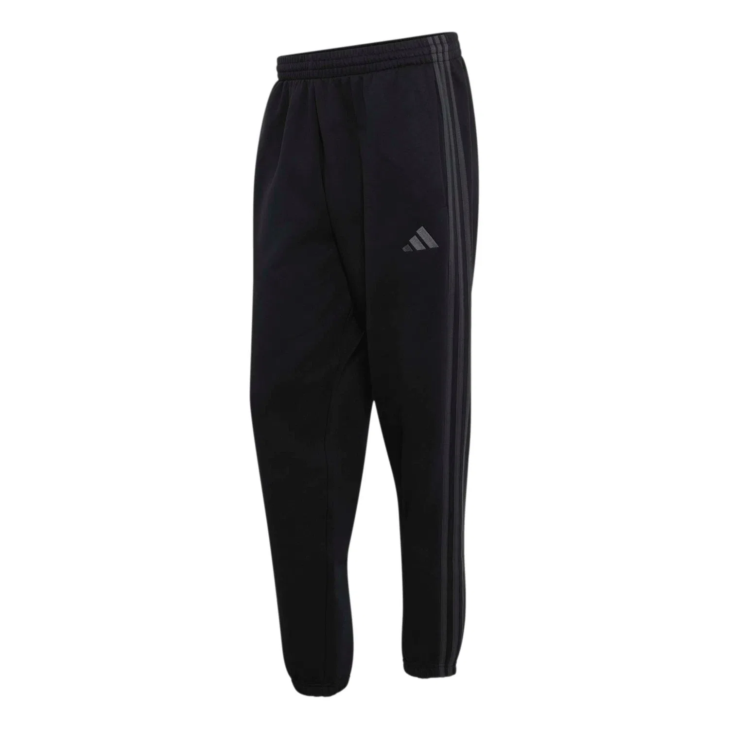 Мужские спортивные штаны из флиса с зауженным кроем Essentials 3S Fleece Tapered Cuffed Adidas, Schwarz Grau Schwarz