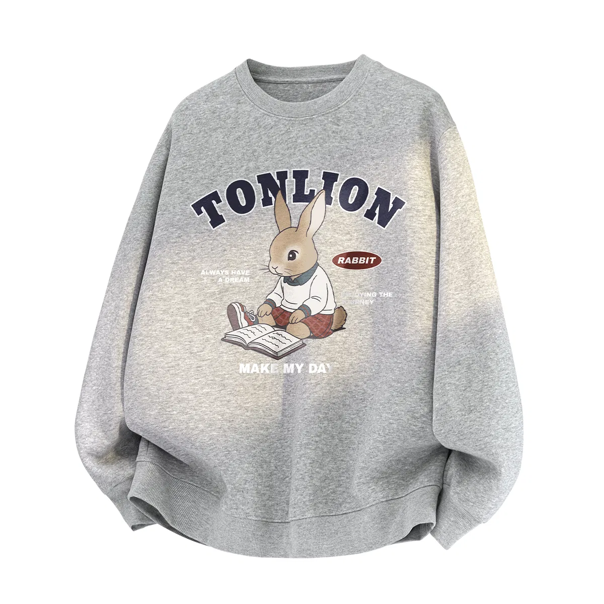 Детский свитшот с длинным рукавом Academy Style Cartoon Pattern Unisex Tonlion, 330G Heavy, Цвет: 330G Heavy Tibetan Blue — фото 3