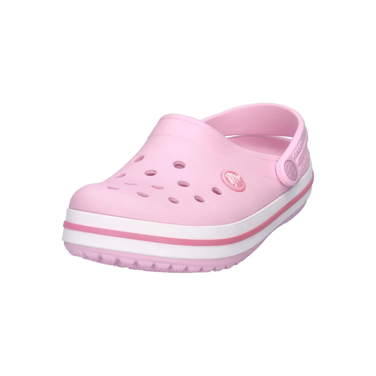 Детские сандалии-клог с гоночной полосой Crocband Crocs, Rosa — фото 4