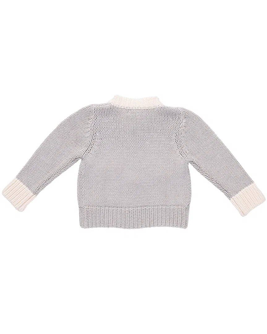 Детский свитер для девочек с цветочным блоком Cali Pink Chicken, Gray — фото 2