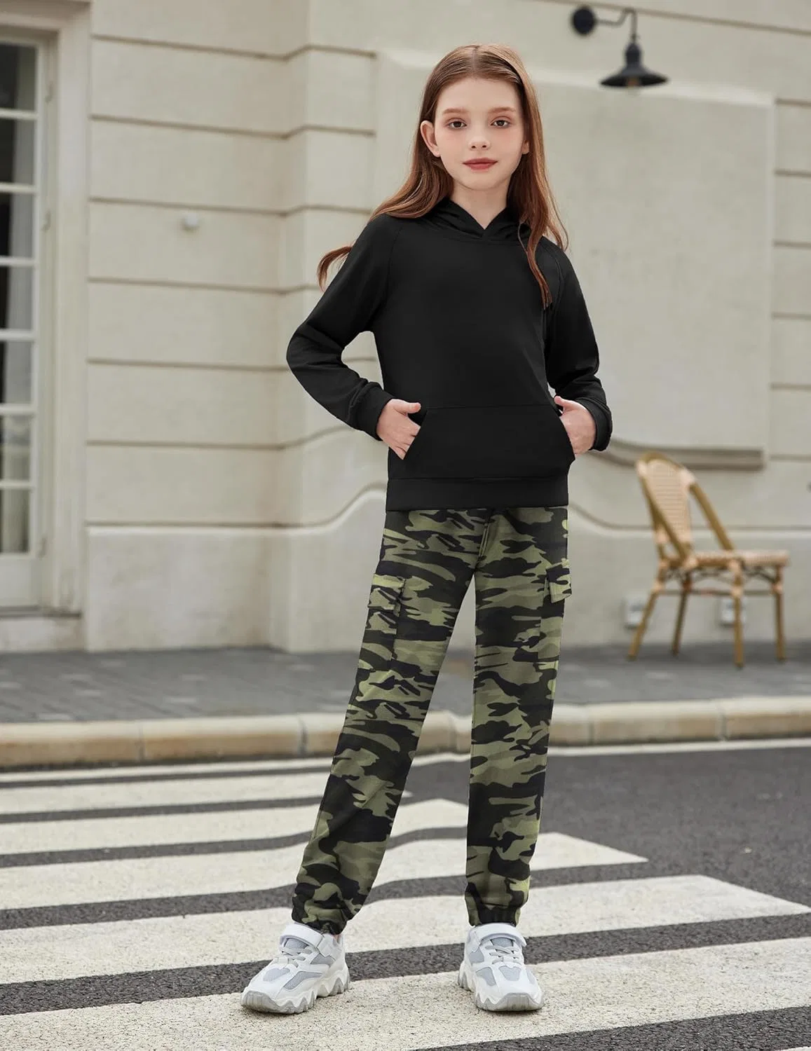Детский спортивный костюм тай-дай, Arshiner, комплект из толстовки и штанов, Black&camouflage — фото 2