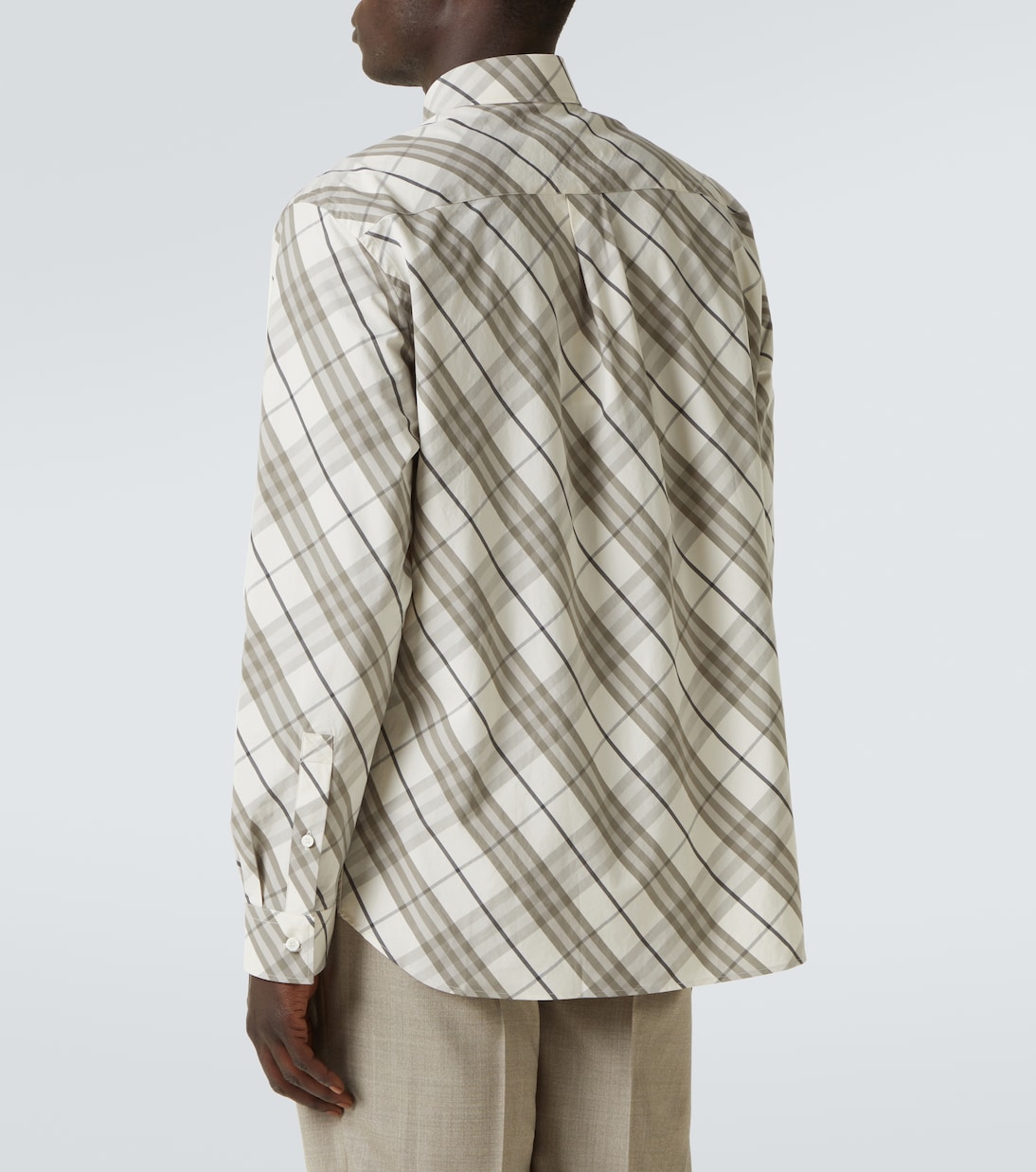 Рубашка Burberry Cotton Ip Check хлопковая в клетку, классический крой, Cotton IP Check — фото 4
