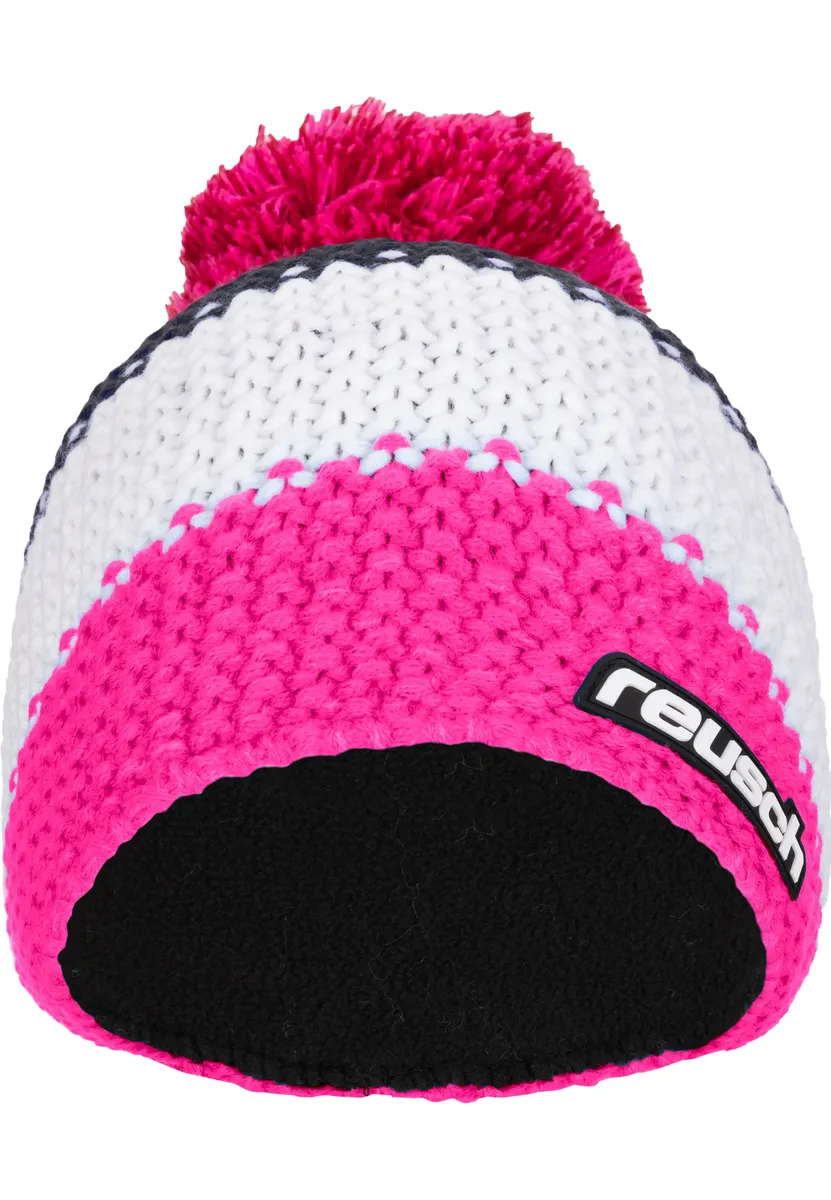 

Шапка-бини Reusch "Enzo Beanie" с большим помпоном, белый