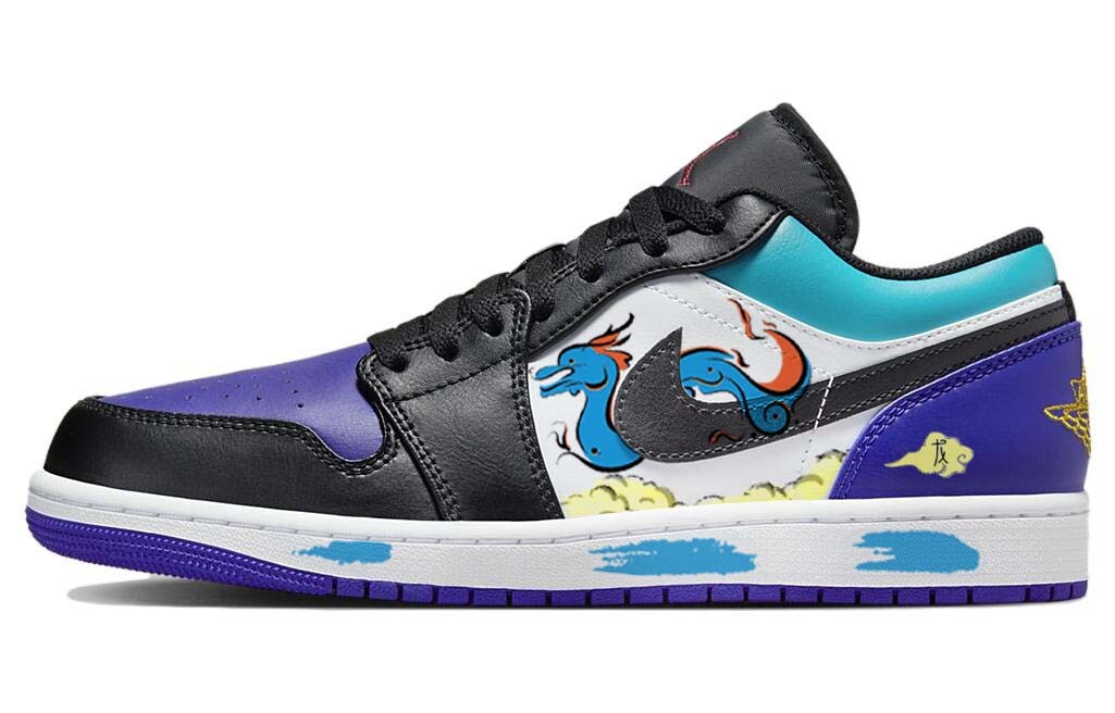 

Баскетбольные кроссовки Air 1 Vintage Men Low-top Фиолетовый/белый/черный Jordan