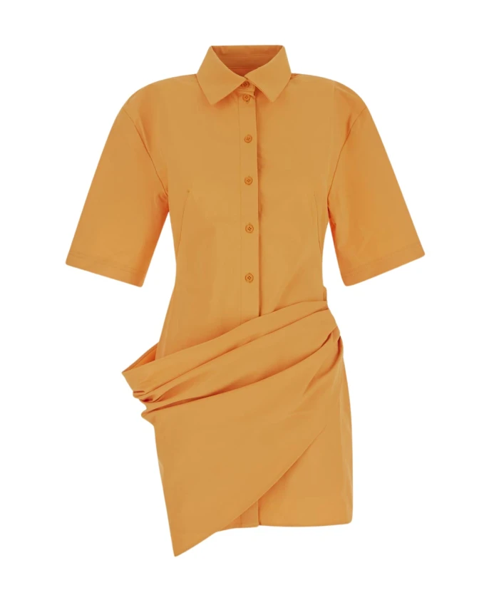 

Мини Платье в стиле camisa Jacquemus, оранжевый
