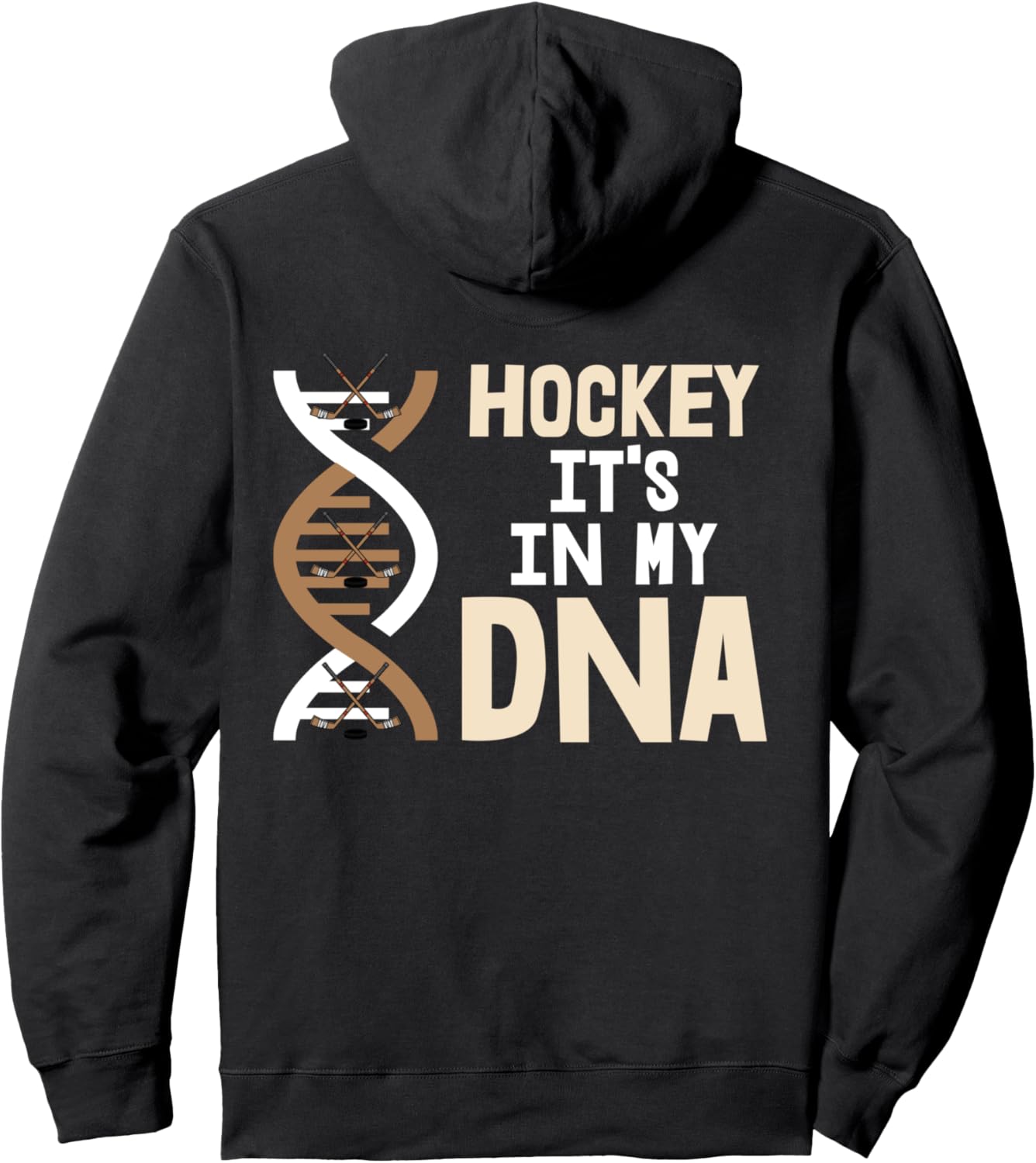 

Толстовка с надписью Hockey It's At My DNA Hockey Coach Gifts Ice Hockey Player, черный
