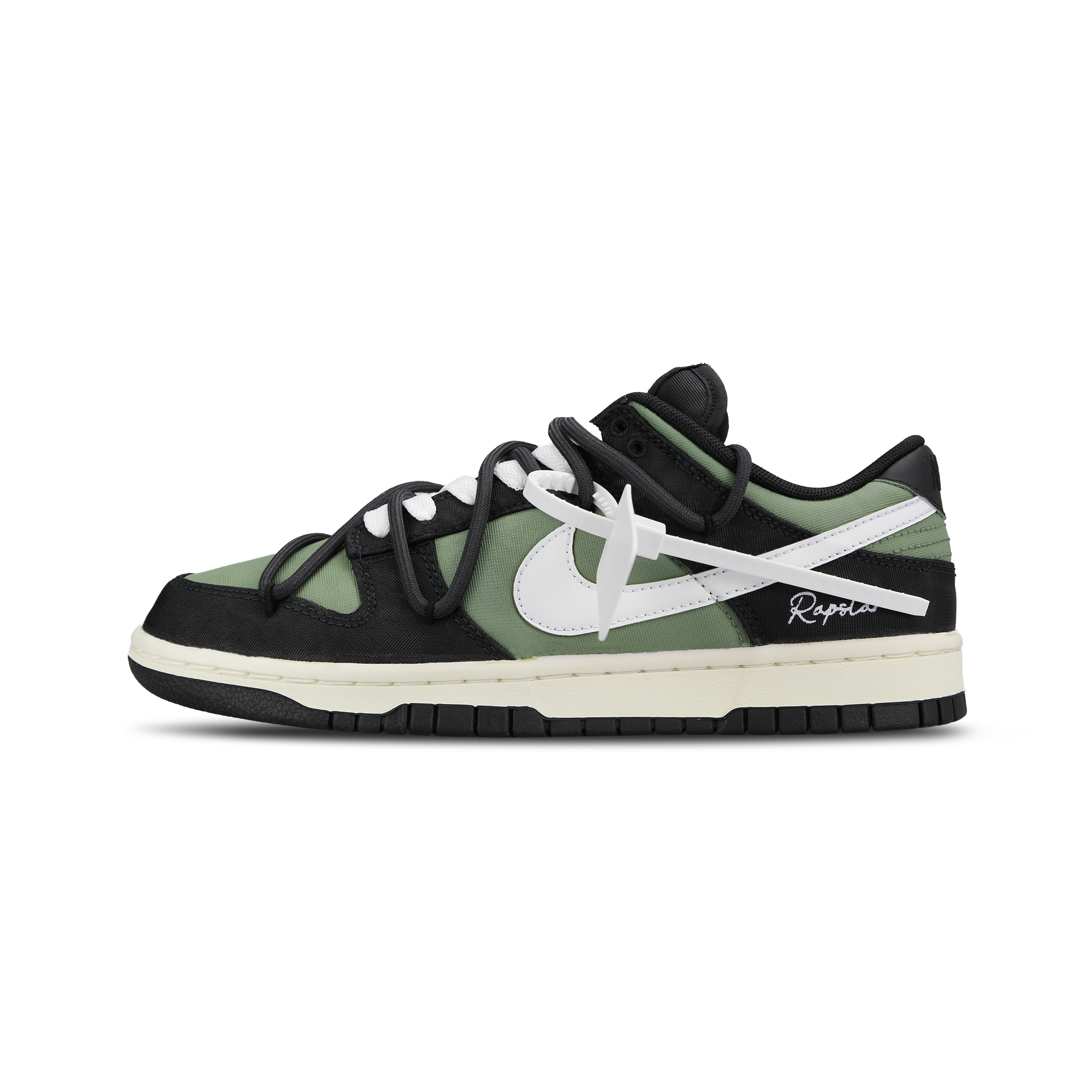 

Кроссовки Nike Dunk Skateboarding Shoes Unisex Low-top Aurora Black/Zero Metalic/Green Spark, зеленый