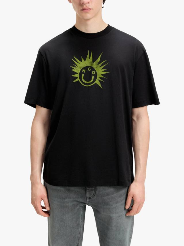 

Футболка HUGO с принтом из хлопка HUGO BOSS