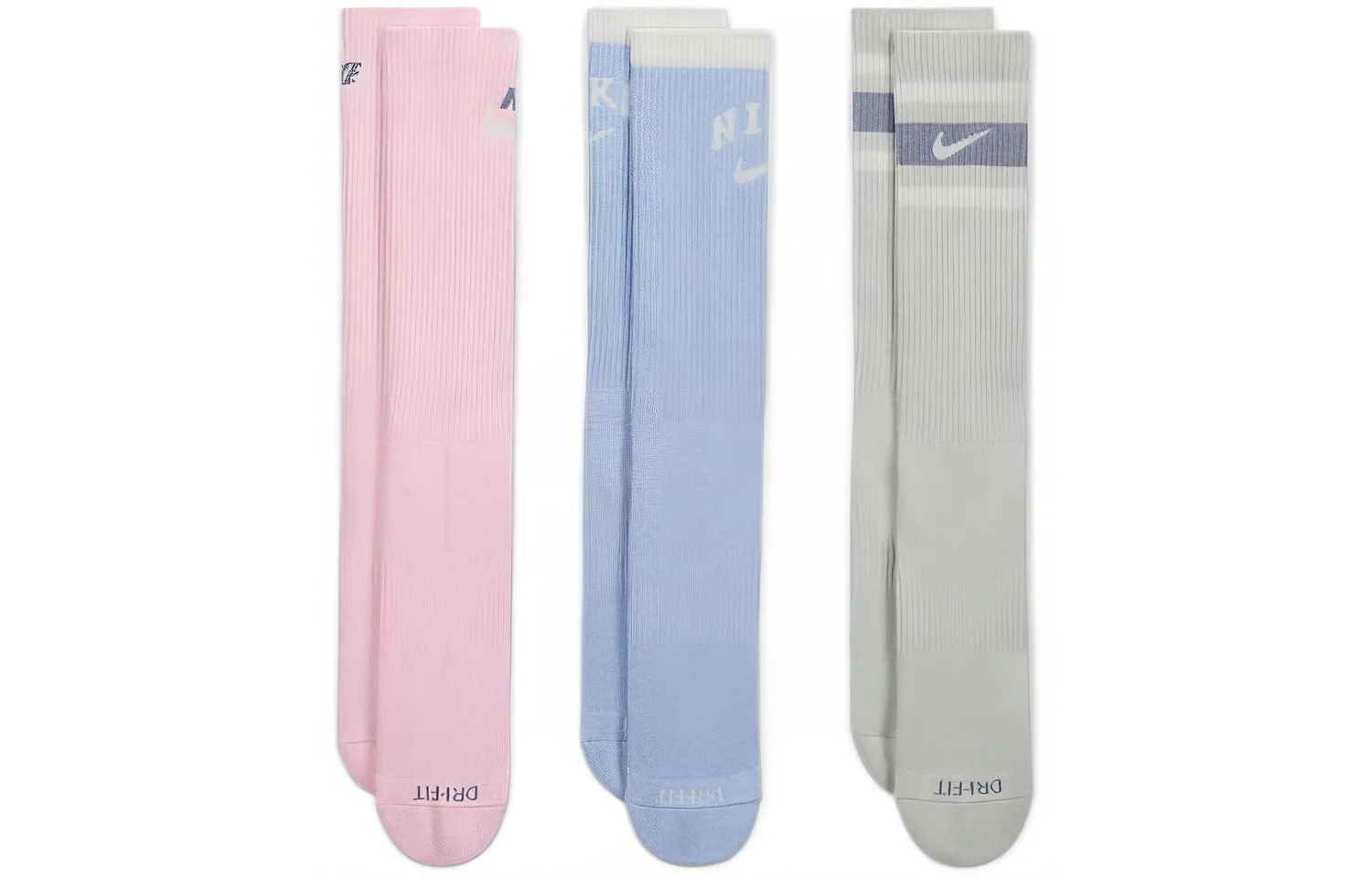 Носки гольф унисекс набор из 3 пар Nike, 3 Pack (Pink+Blue+Green)