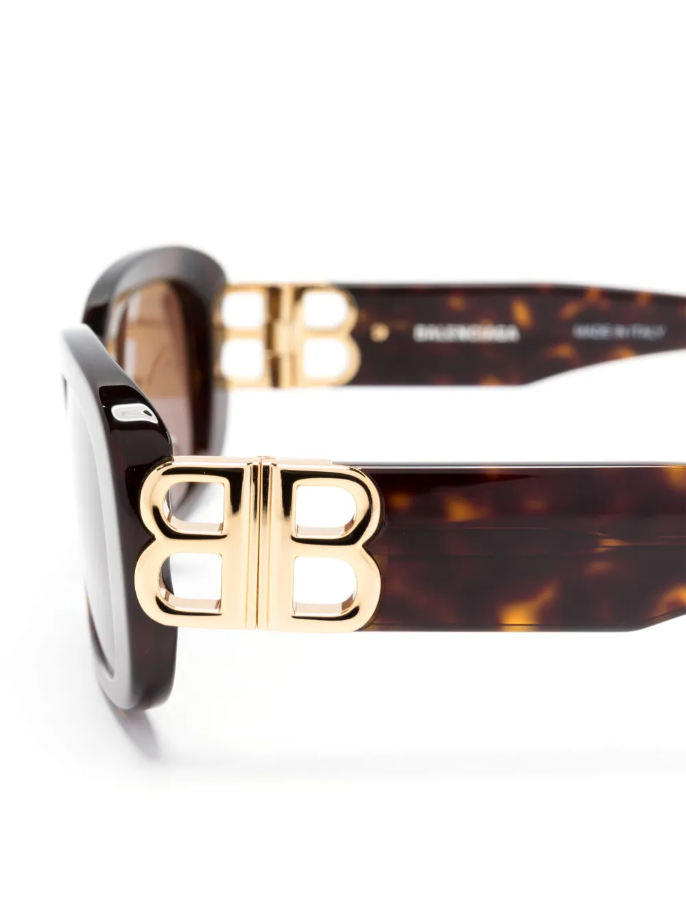 Солнцезащитные очки Dinasty в прямоугольной оправе Balenciaga Eyewear, коричневый — фото 3