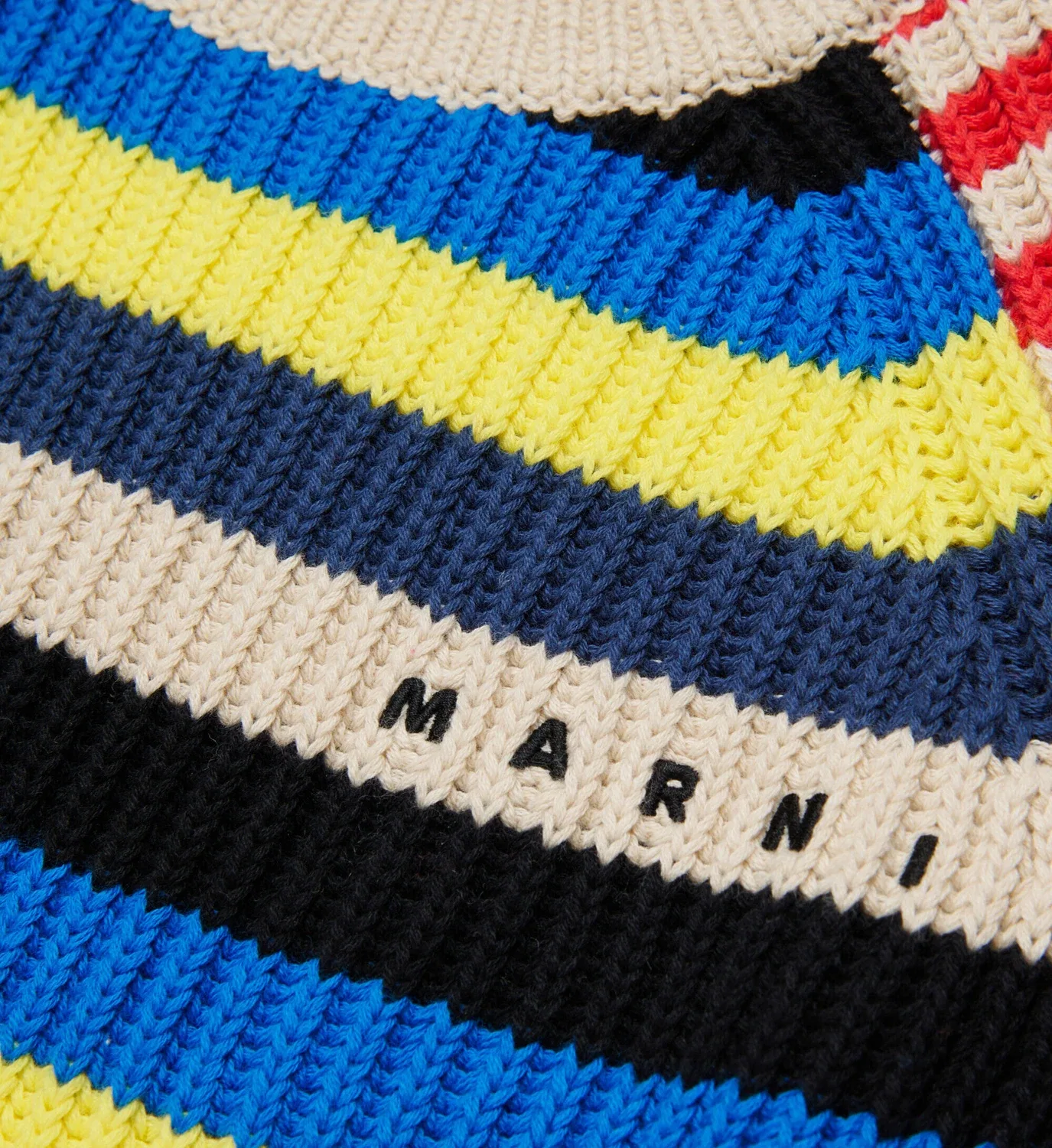 Свитер с круглым вырезом и логотипом Marni, мультиколор — фото 3