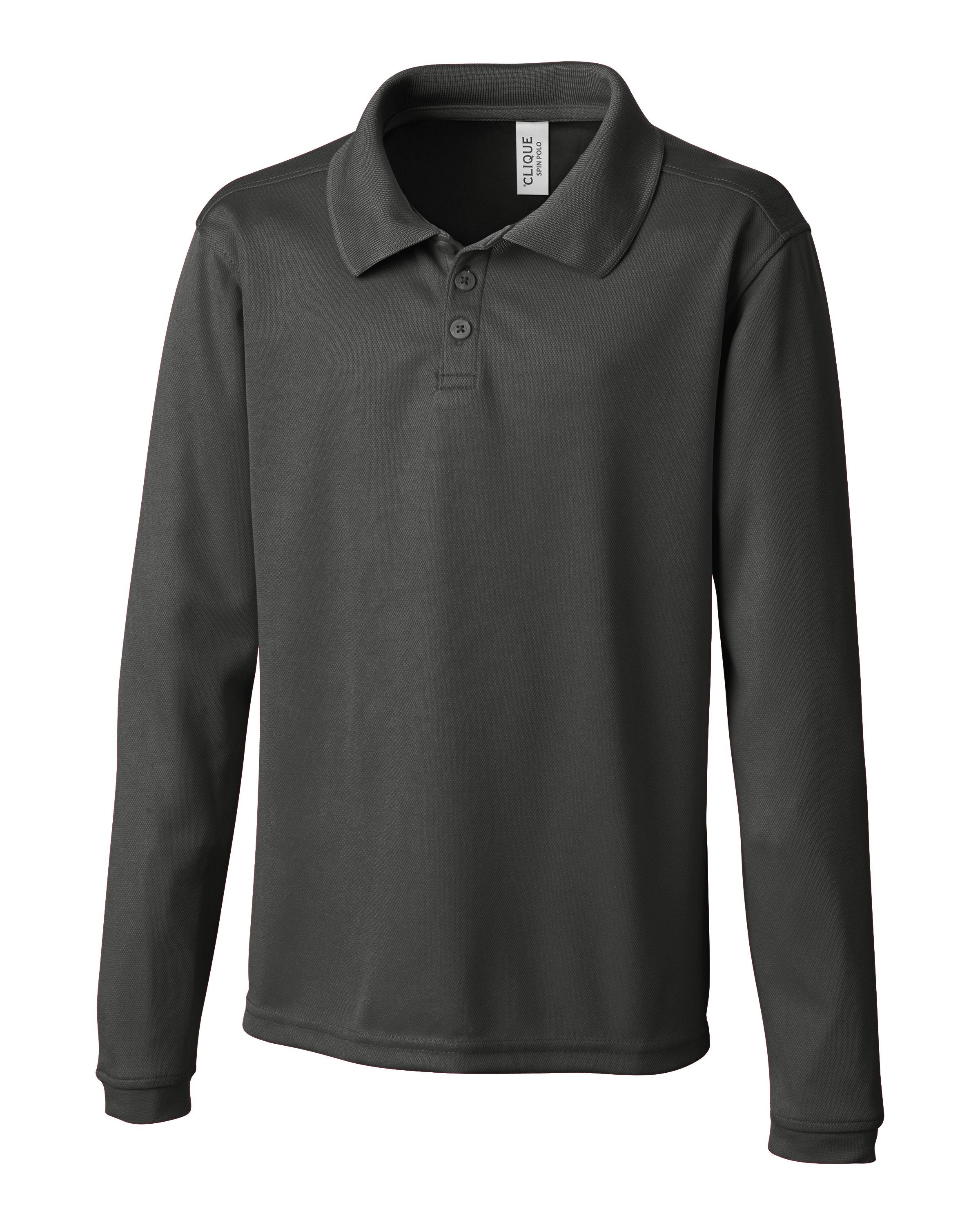 

Молодежное поло Clique L/S Spin, цвет pure slate
