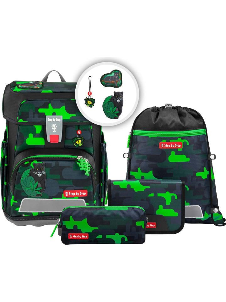 

Step by Step Набор школьных сумок CLOUD Black Cat Chiko, 5 предметов, зеленый
