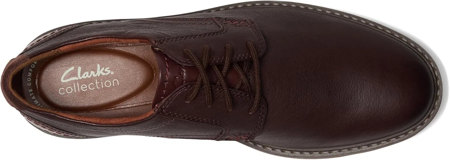 Мужские низкие оксфордские туфли Clarks Radcliff, 2-Mahogany Combination Leather — фото 3